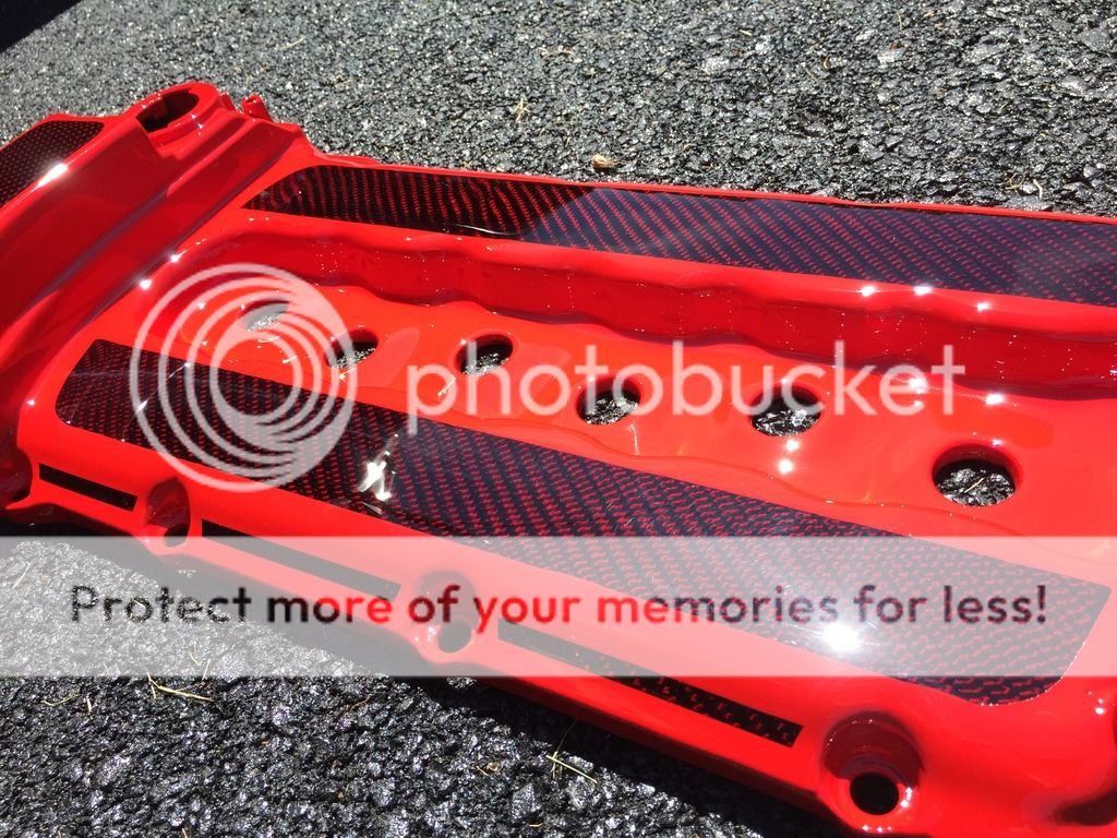 F.S. Mk5 valve cover custom painted and carbon fiber insert VW Vortex